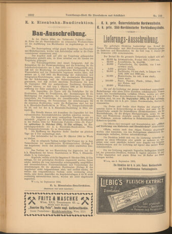 Verordnungs-Blatt für Eisenbahnen und Schiffahrt: Veröffentlichungen in Tarif- und Transport-Angelegenheiten 19040913 Seite: 18