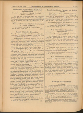 Verordnungs-Blatt für Eisenbahnen und Schiffahrt: Veröffentlichungen in Tarif- und Transport-Angelegenheiten 19040917 Seite: 10