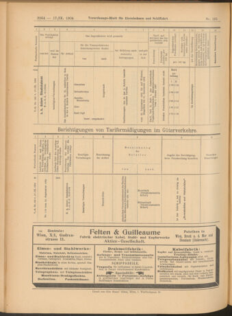 Verordnungs-Blatt für Eisenbahnen und Schiffahrt: Veröffentlichungen in Tarif- und Transport-Angelegenheiten 19040917 Seite: 16