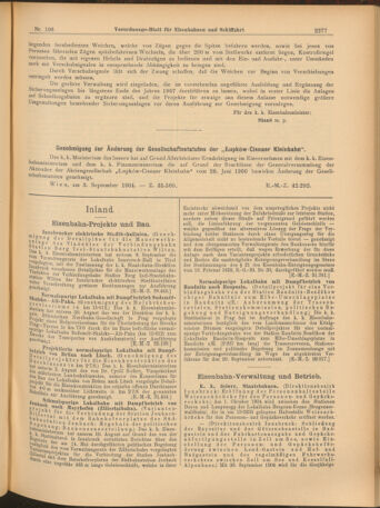 Verordnungs-Blatt für Eisenbahnen und Schiffahrt: Veröffentlichungen in Tarif- und Transport-Angelegenheiten 19040920 Seite: 13