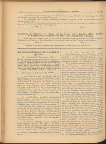 Verordnungs-Blatt für Eisenbahnen und Schiffahrt: Veröffentlichungen in Tarif- und Transport-Angelegenheiten 19040924 Seite: 2