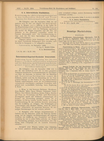 Verordnungs-Blatt für Eisenbahnen und Schiffahrt: Veröffentlichungen in Tarif- und Transport-Angelegenheiten 19040924 Seite: 6