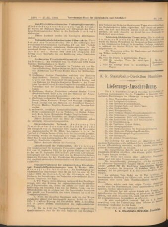 Verordnungs-Blatt für Eisenbahnen und Schiffahrt: Veröffentlichungen in Tarif- und Transport-Angelegenheiten 19040927 Seite: 8