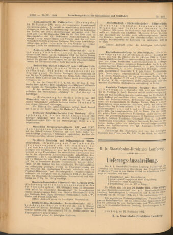 Verordnungs-Blatt für Eisenbahnen und Schiffahrt: Veröffentlichungen in Tarif- und Transport-Angelegenheiten 19040929 Seite: 12