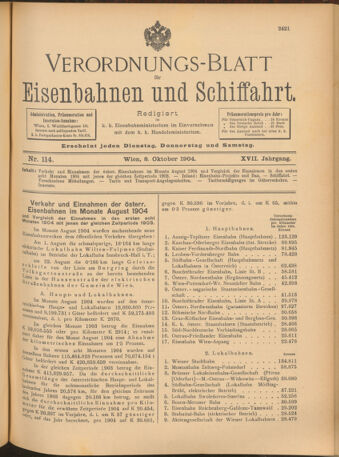 Verordnungs-Blatt für Eisenbahnen und Schiffahrt: Veröffentlichungen in Tarif- und Transport-Angelegenheiten