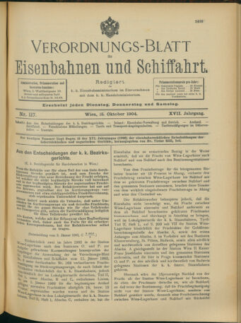 Verordnungs-Blatt für Eisenbahnen und Schiffahrt: Veröffentlichungen in Tarif- und Transport-Angelegenheiten