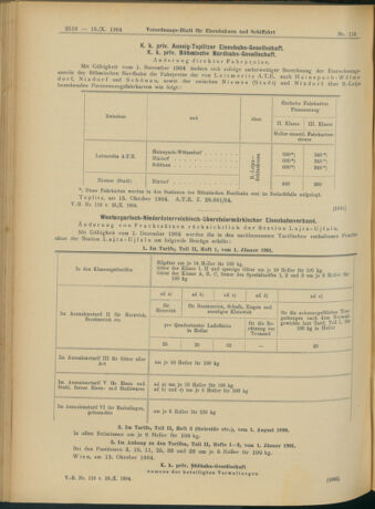 Verordnungs-Blatt für Eisenbahnen und Schiffahrt: Veröffentlichungen in Tarif- und Transport-Angelegenheiten 19041018 Seite: 8