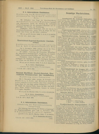 Verordnungs-Blatt für Eisenbahnen und Schiffahrt: Veröffentlichungen in Tarif- und Transport-Angelegenheiten 19041020 Seite: 8