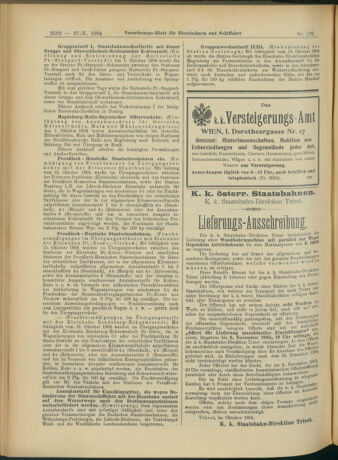 Verordnungs-Blatt für Eisenbahnen und Schiffahrt: Veröffentlichungen in Tarif- und Transport-Angelegenheiten 19041027 Seite: 8