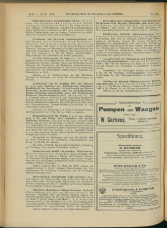 Verordnungs-Blatt für Eisenbahnen und Schiffahrt: Veröffentlichungen in Tarif- und Transport-Angelegenheiten 19041029 Seite: 12