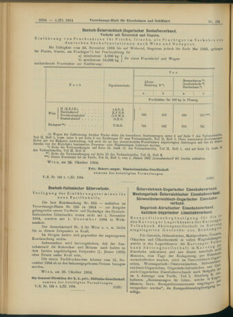 Verordnungs-Blatt für Eisenbahnen und Schiffahrt: Veröffentlichungen in Tarif- und Transport-Angelegenheiten 19041101 Seite: 10