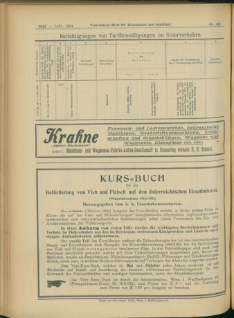 Verordnungs-Blatt für Eisenbahnen und Schiffahrt: Veröffentlichungen in Tarif- und Transport-Angelegenheiten 19041101 Seite: 20