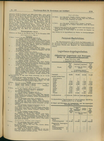 Verordnungs-Blatt für Eisenbahnen und Schiffahrt: Veröffentlichungen in Tarif- und Transport-Angelegenheiten 19041112 Seite: 11