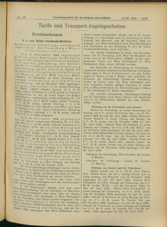 Verordnungs-Blatt für Eisenbahnen und Schiffahrt: Veröffentlichungen in Tarif- und Transport-Angelegenheiten 19041112 Seite: 13