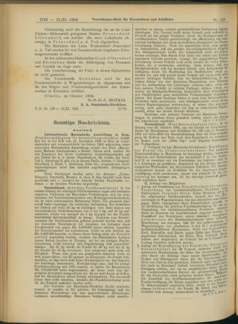 Verordnungs-Blatt für Eisenbahnen und Schiffahrt: Veröffentlichungen in Tarif- und Transport-Angelegenheiten 19041112 Seite: 16