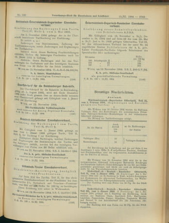 Verordnungs-Blatt für Eisenbahnen und Schiffahrt: Veröffentlichungen in Tarif- und Transport-Angelegenheiten 19041115 Seite: 11