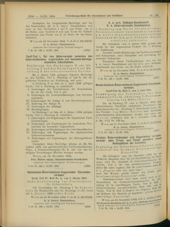 Verordnungs-Blatt für Eisenbahnen und Schiffahrt: Veröffentlichungen in Tarif- und Transport-Angelegenheiten 19041119 Seite: 10