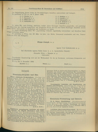 Verordnungs-Blatt für Eisenbahnen und Schiffahrt: Veröffentlichungen in Tarif- und Transport-Angelegenheiten 19041119 Seite: 5