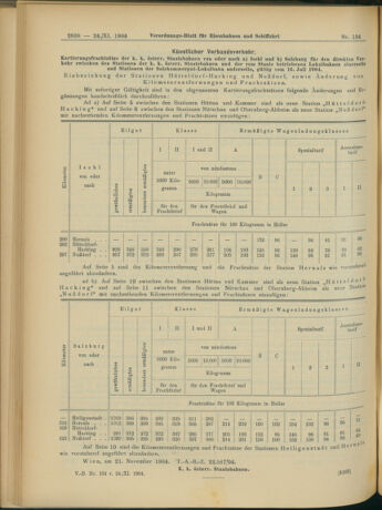 Verordnungs-Blatt für Eisenbahnen und Schiffahrt: Veröffentlichungen in Tarif- und Transport-Angelegenheiten 19041124 Seite: 6