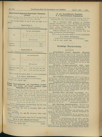 Verordnungs-Blatt für Eisenbahnen und Schiffahrt: Veröffentlichungen in Tarif- und Transport-Angelegenheiten 19041124 Seite: 7