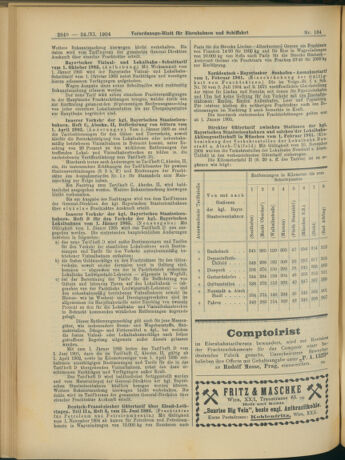 Verordnungs-Blatt für Eisenbahnen und Schiffahrt: Veröffentlichungen in Tarif- und Transport-Angelegenheiten 19041124 Seite: 8