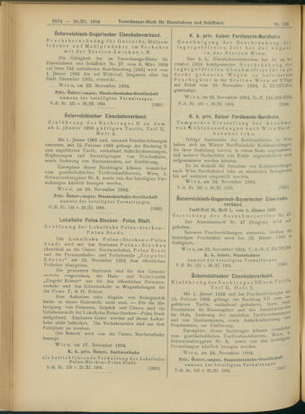 Verordnungs-Blatt für Eisenbahnen und Schiffahrt: Veröffentlichungen in Tarif- und Transport-Angelegenheiten 19041126 Seite: 6