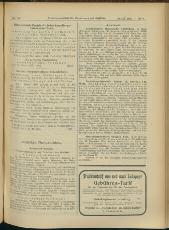 Verordnungs-Blatt für Eisenbahnen und Schiffahrt: Veröffentlichungen in Tarif- und Transport-Angelegenheiten 19041126 Seite: 7