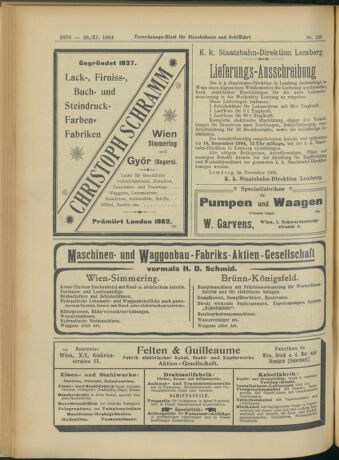 Verordnungs-Blatt für Eisenbahnen und Schiffahrt: Veröffentlichungen in Tarif- und Transport-Angelegenheiten 19041126 Seite: 8