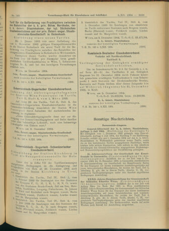 Verordnungs-Blatt für Eisenbahnen und Schiffahrt: Veröffentlichungen in Tarif- und Transport-Angelegenheiten 19041208 Seite: 7