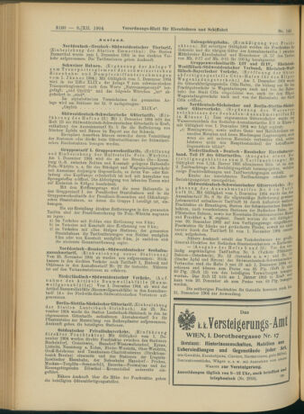 Verordnungs-Blatt für Eisenbahnen und Schiffahrt: Veröffentlichungen in Tarif- und Transport-Angelegenheiten 19041208 Seite: 8