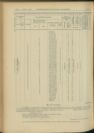 Verordnungs-Blatt für Eisenbahnen und Schiffahrt: Veröffentlichungen in Tarif- und Transport-Angelegenheiten 19041213 Seite: 96