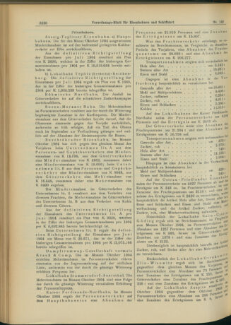 Verordnungs-Blatt für Eisenbahnen und Schiffahrt: Veröffentlichungen in Tarif- und Transport-Angelegenheiten 19041215 Seite: 14