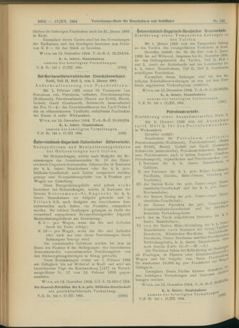 Verordnungs-Blatt für Eisenbahnen und Schiffahrt: Veröffentlichungen in Tarif- und Transport-Angelegenheiten 19041217 Seite: 14