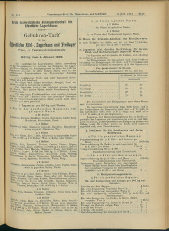 Verordnungs-Blatt für Eisenbahnen und Schiffahrt: Veröffentlichungen in Tarif- und Transport-Angelegenheiten 19041217 Seite: 79