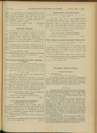 Verordnungs-Blatt für Eisenbahnen und Schiffahrt: Veröffentlichungen in Tarif- und Transport-Angelegenheiten 19041229 Seite: 11