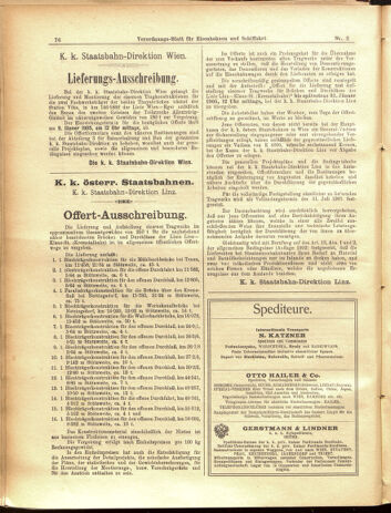 Verordnungs-Blatt für Eisenbahnen und Schiffahrt: Veröffentlichungen in Tarif- und Transport-Angelegenheiten 19050105 Seite: 12