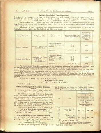 Verordnungs-Blatt für Eisenbahnen und Schiffahrt: Veröffentlichungen in Tarif- und Transport-Angelegenheiten 19050110 Seite: 16