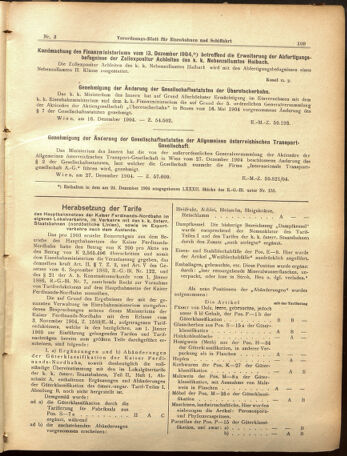 Verordnungs-Blatt für Eisenbahnen und Schiffahrt: Veröffentlichungen in Tarif- und Transport-Angelegenheiten 19050110 Seite: 5