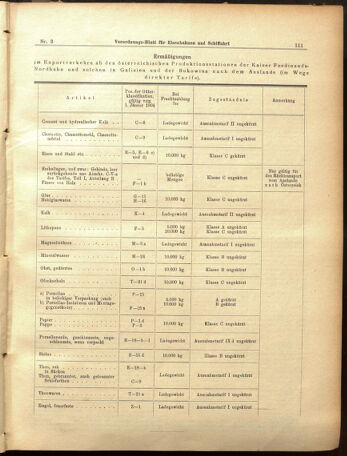 Verordnungs-Blatt für Eisenbahnen und Schiffahrt: Veröffentlichungen in Tarif- und Transport-Angelegenheiten 19050110 Seite: 7