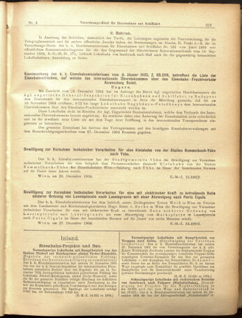 Verordnungs-Blatt für Eisenbahnen und Schiffahrt: Veröffentlichungen in Tarif- und Transport-Angelegenheiten 19050112 Seite: 11