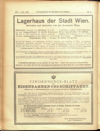 Verordnungs-Blatt für Eisenbahnen und Schiffahrt: Veröffentlichungen in Tarif- und Transport-Angelegenheiten 19050114 Seite: 16