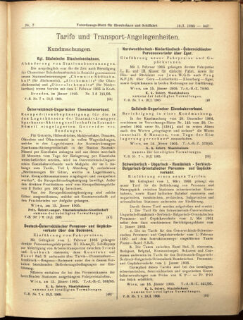 Verordnungs-Blatt für Eisenbahnen und Schiffahrt: Veröffentlichungen in Tarif- und Transport-Angelegenheiten 19050119 Seite: 15