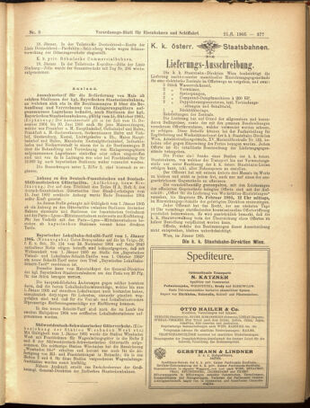 Verordnungs-Blatt für Eisenbahnen und Schiffahrt: Veröffentlichungen in Tarif- und Transport-Angelegenheiten 19050121 Seite: 17