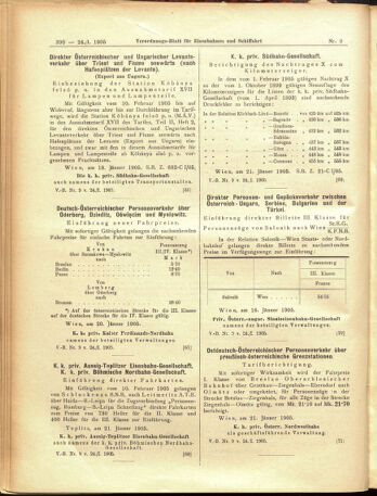 Verordnungs-Blatt für Eisenbahnen und Schiffahrt: Veröffentlichungen in Tarif- und Transport-Angelegenheiten 19050124 Seite: 6