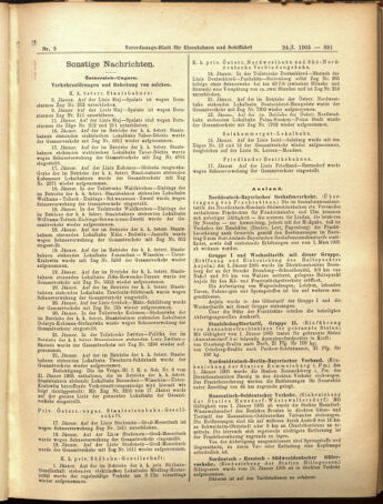 Verordnungs-Blatt für Eisenbahnen und Schiffahrt: Veröffentlichungen in Tarif- und Transport-Angelegenheiten 19050124 Seite: 7