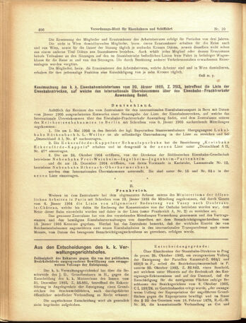 Verordnungs-Blatt für Eisenbahnen und Schiffahrt: Veröffentlichungen in Tarif- und Transport-Angelegenheiten 19050126 Seite: 2