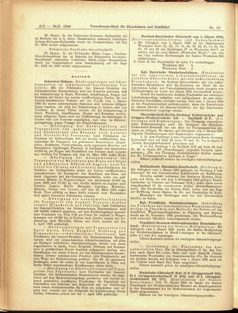 Verordnungs-Blatt für Eisenbahnen und Schiffahrt: Veröffentlichungen in Tarif- und Transport-Angelegenheiten 19050126 Seite: 8