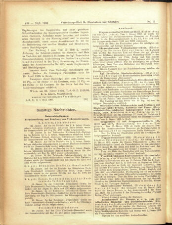 Verordnungs-Blatt für Eisenbahnen und Schiffahrt: Veröffentlichungen in Tarif- und Transport-Angelegenheiten 19050128 Seite: 18