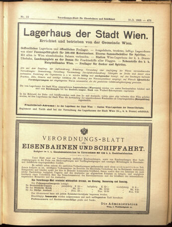 Verordnungs-Blatt für Eisenbahnen und Schiffahrt: Veröffentlichungen in Tarif- und Transport-Angelegenheiten 19050131 Seite: 13