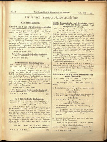 Verordnungs-Blatt für Eisenbahnen und Schiffahrt: Veröffentlichungen in Tarif- und Transport-Angelegenheiten 19050202 Seite: 5